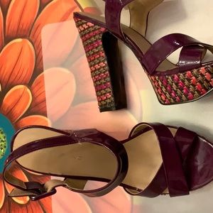 Purple platform sandal